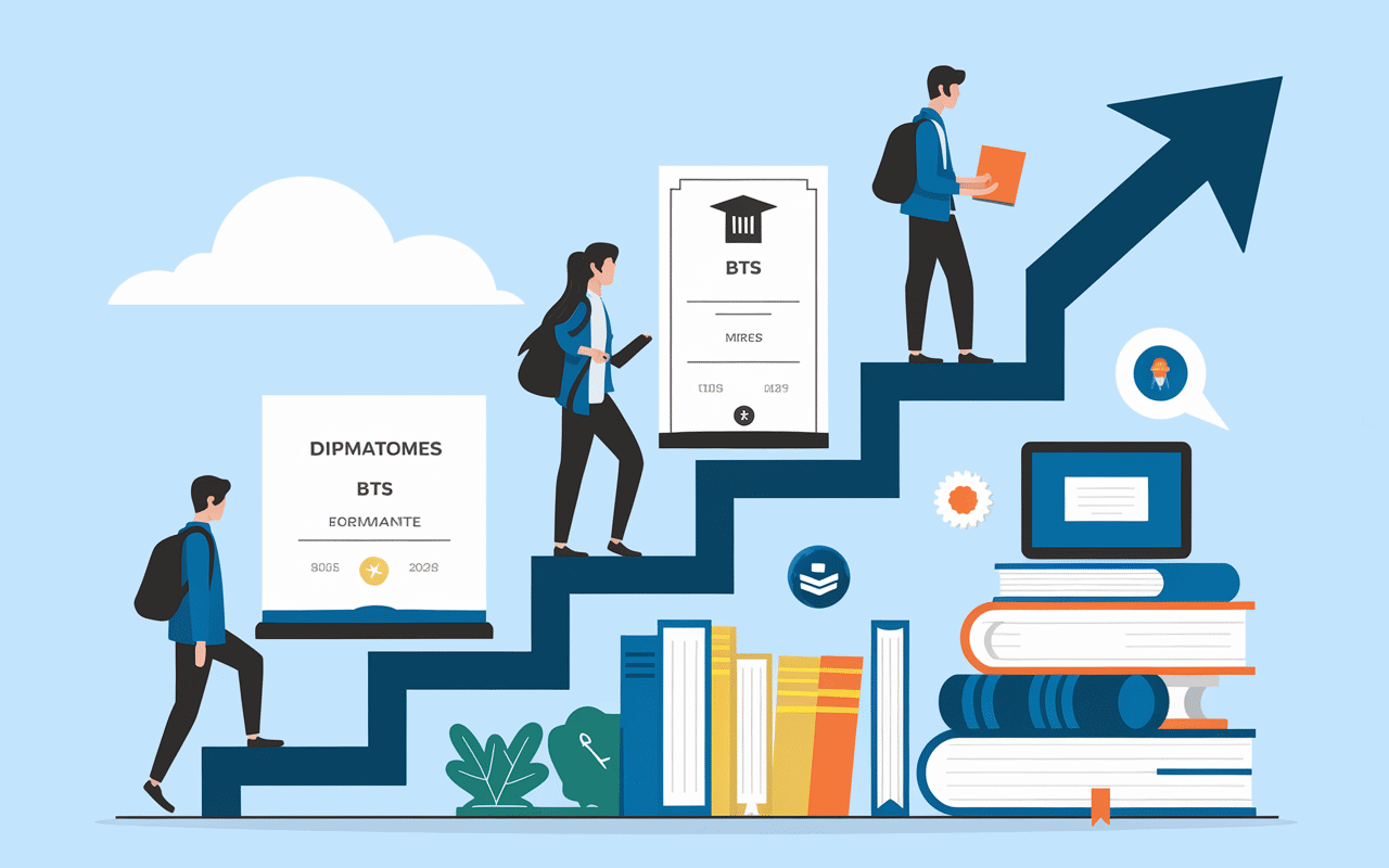 illustration metier en s parcours de formation