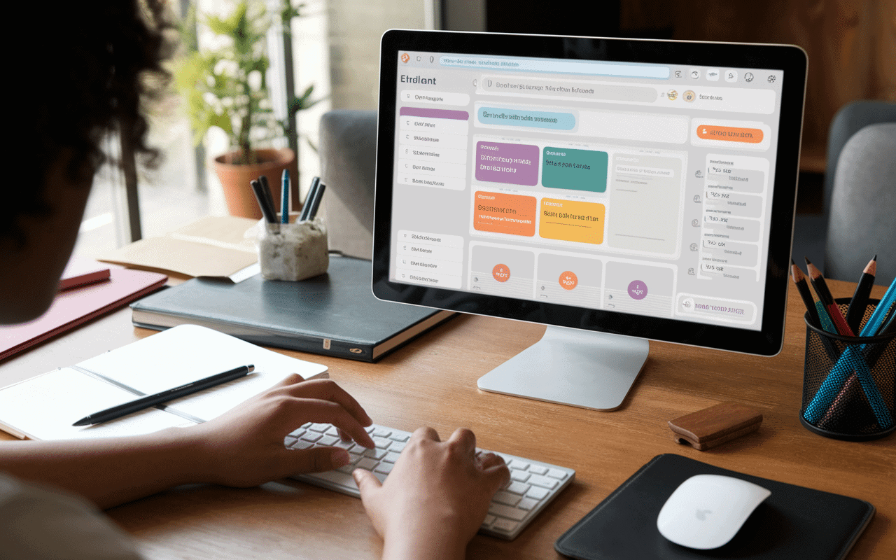 Etudiant utilisant ent esigelec sur ordinateur portable