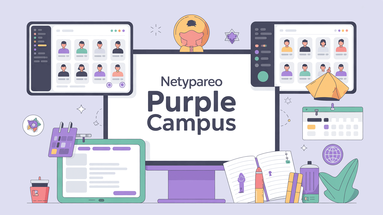 interface dashboard netyparéo purple campus sur ordinateurs et tablettes