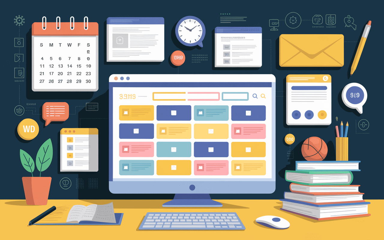 dashboard psblearn avec cours et calendrier