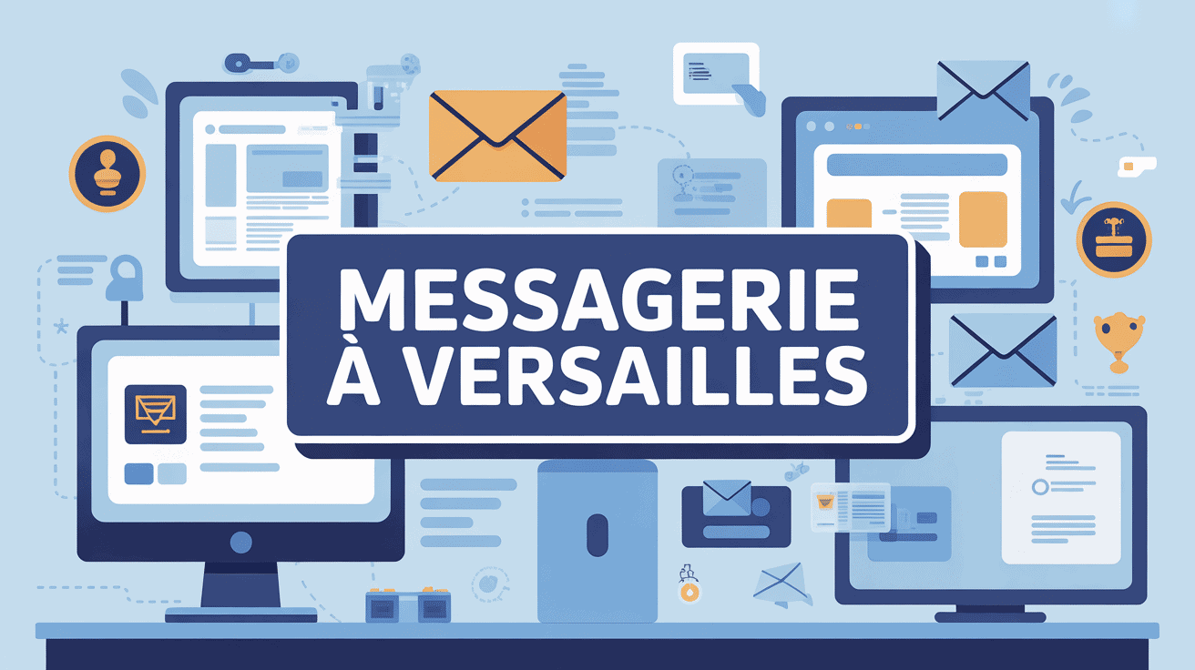 Illustration versailles messagerie centre de communication moderne