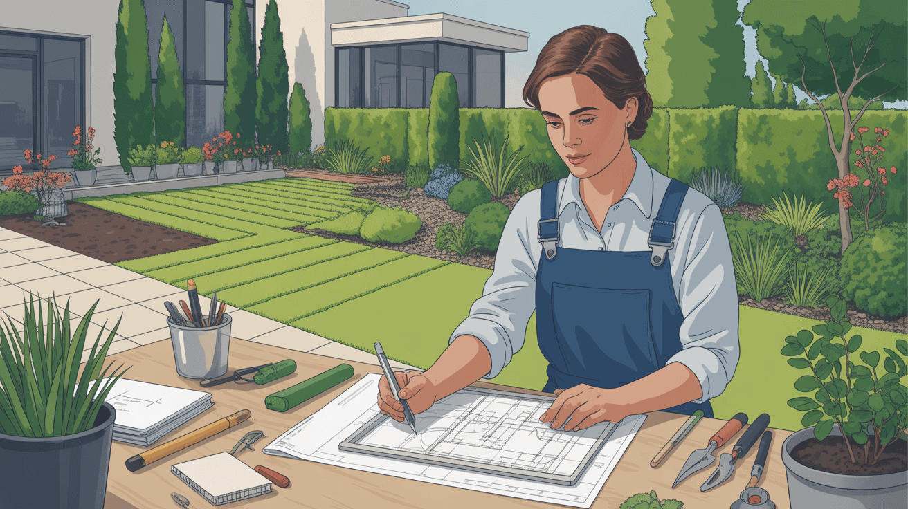 Architecte paysagiste consultant des plans jardin