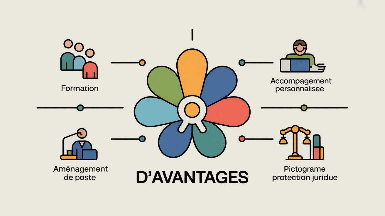 avantages et inconvénients rqth infographie salarié