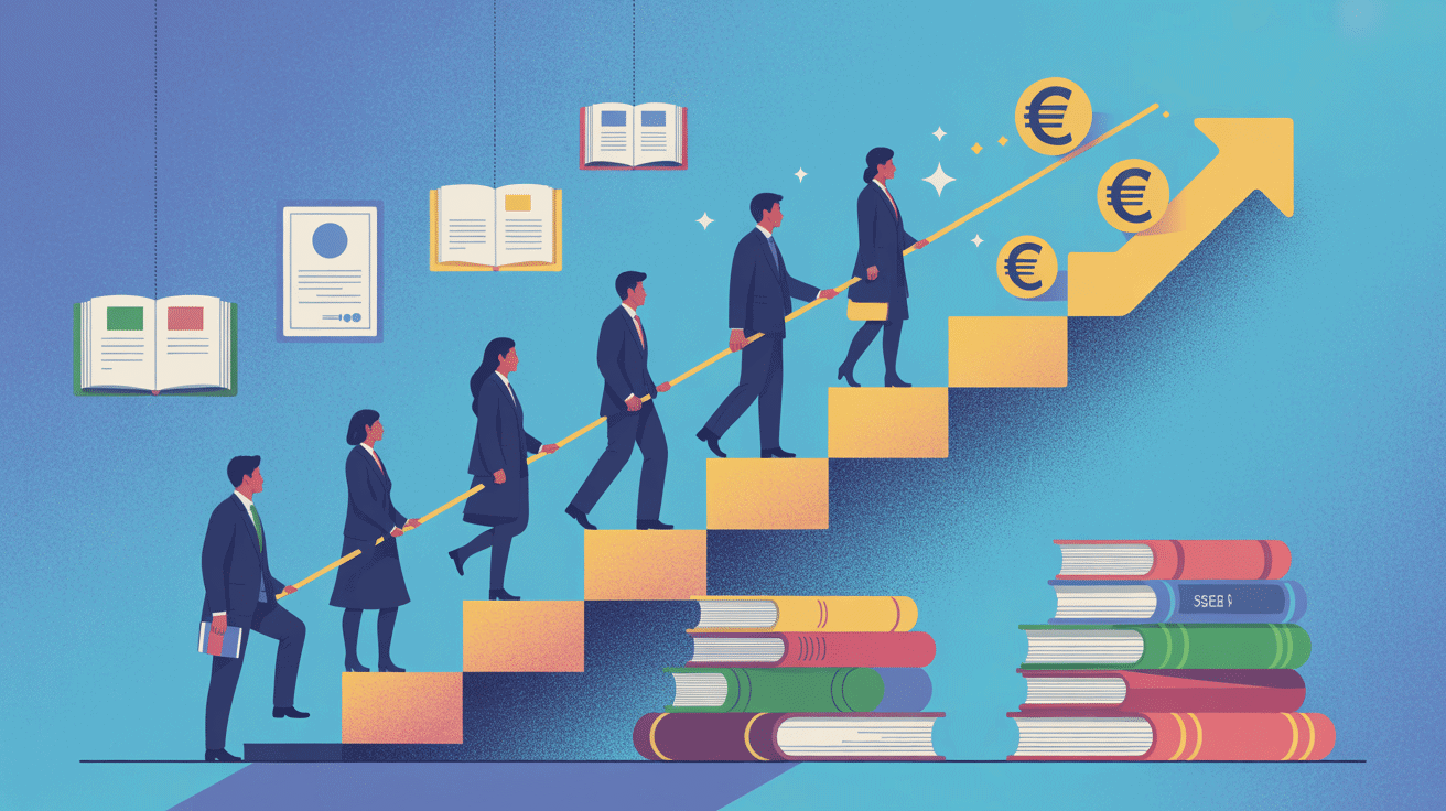 escalier évolution carrière clerc de notaire salaire