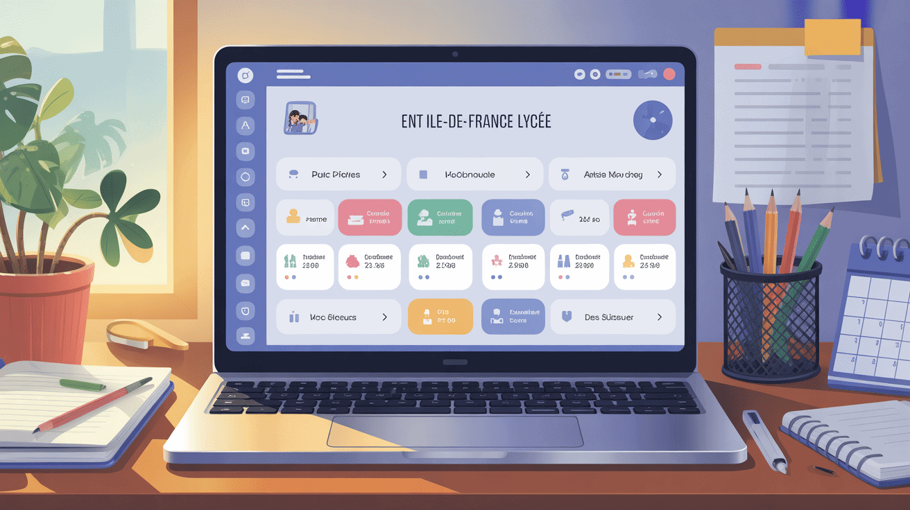 ent.iledefrance.fr lycée dashboard illustré