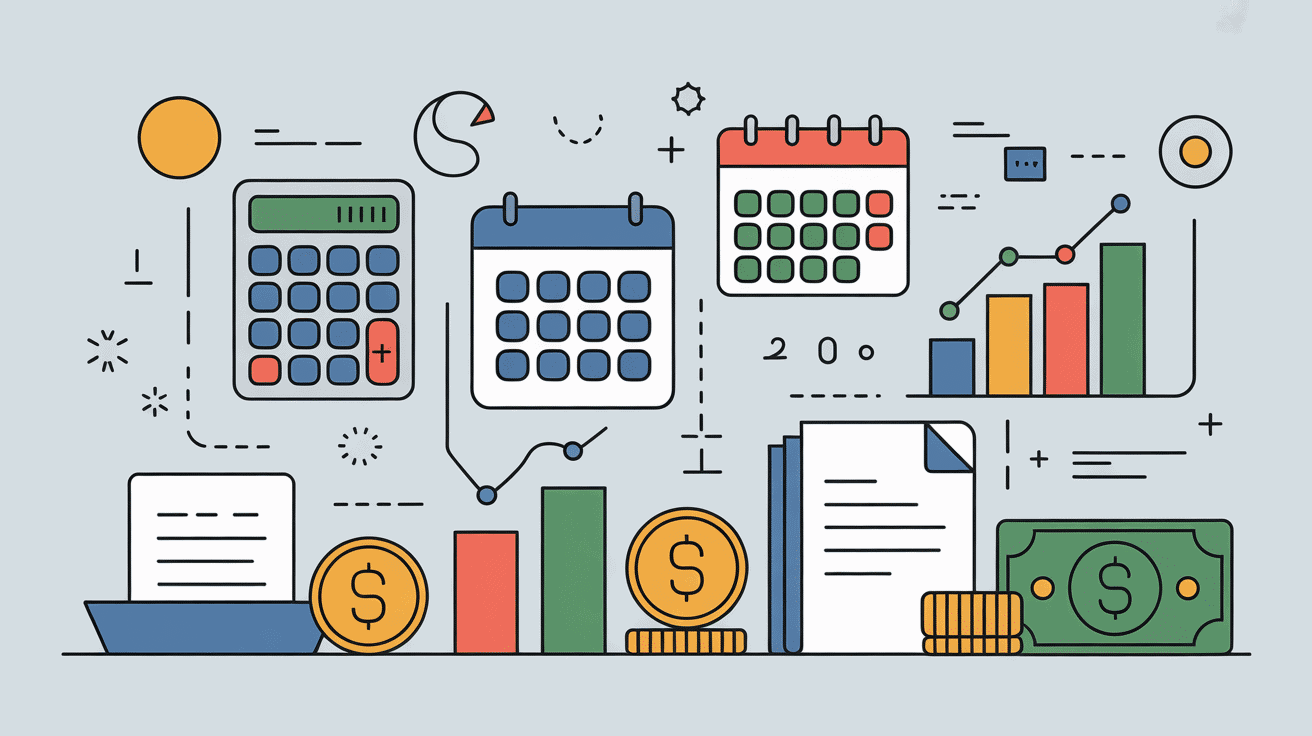 illustration fractionnement différents secteurs icônes