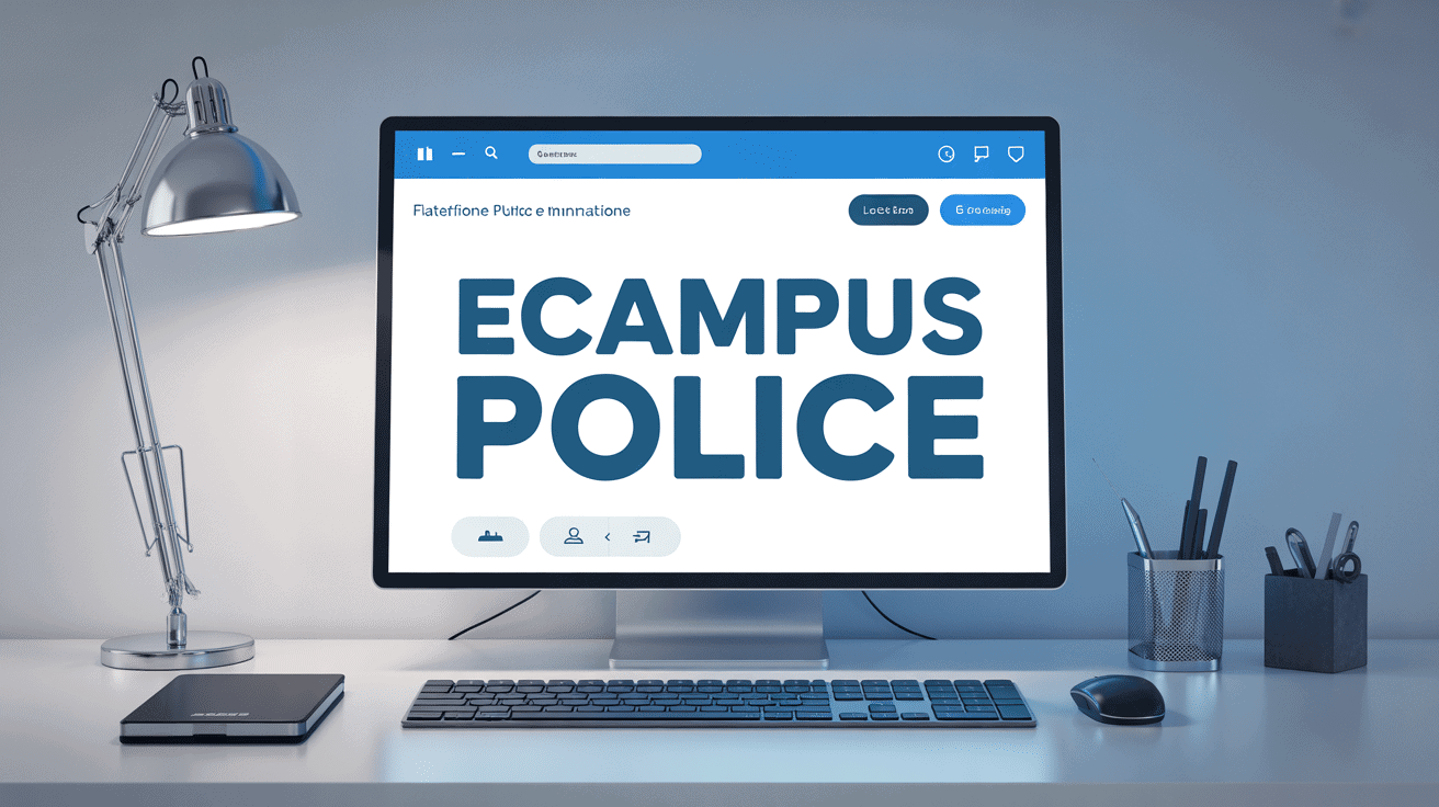 Écran ecampus police plateforme formation