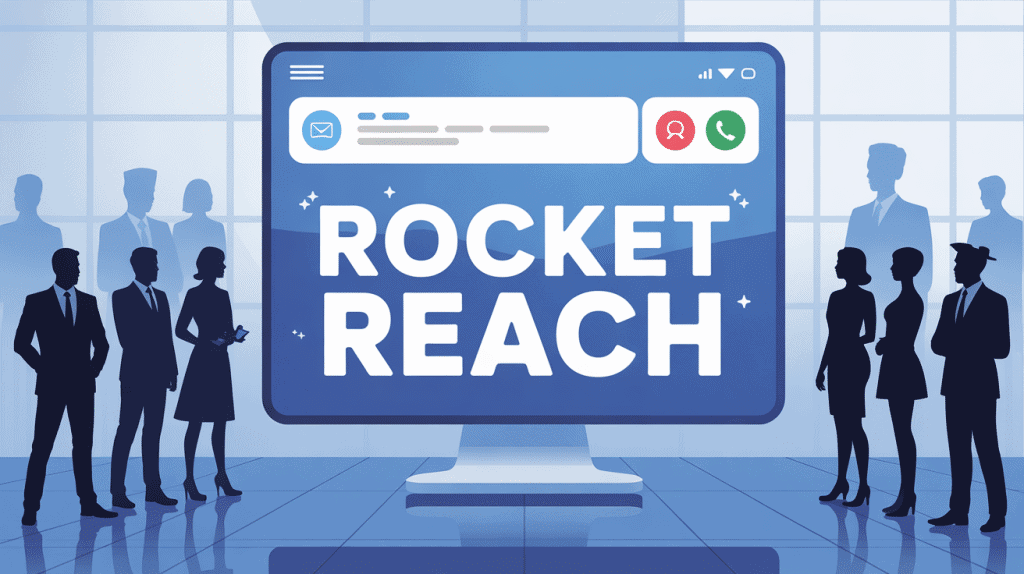 interface rocket reach prospection email téléphone