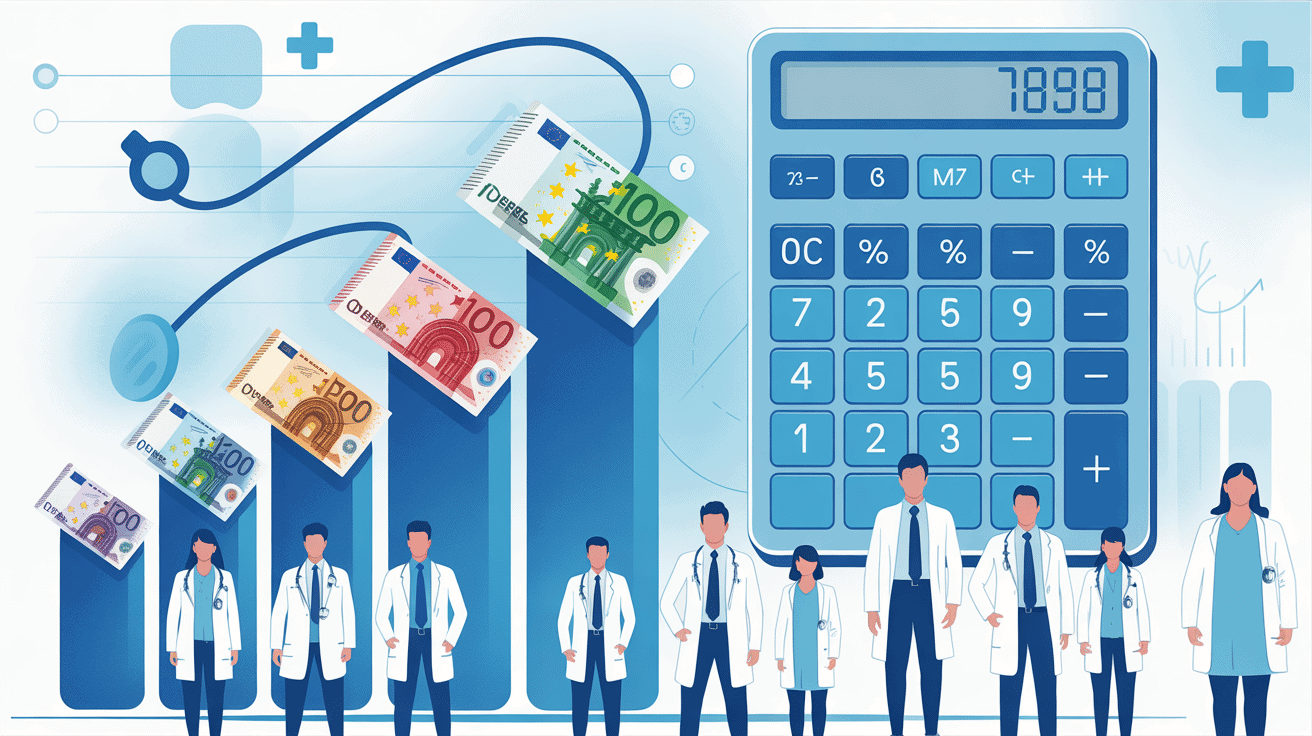 barres niveaux salaires radiologue france graphique