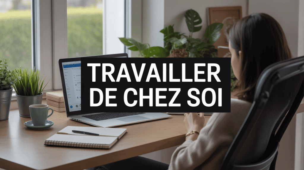 Bureau moderne travailler de chez soi avec ordinateur et café