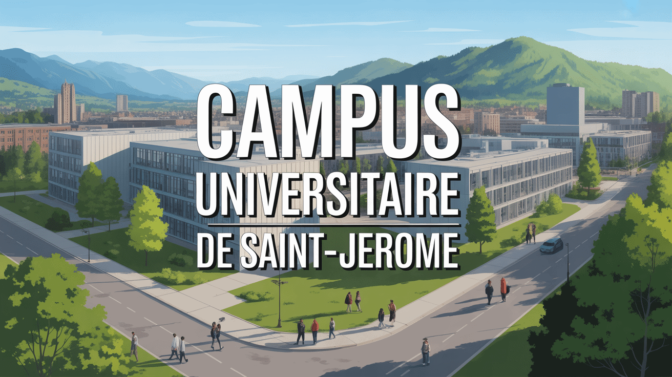 Vue aérienne campus universitaire de saint jérôme moderne