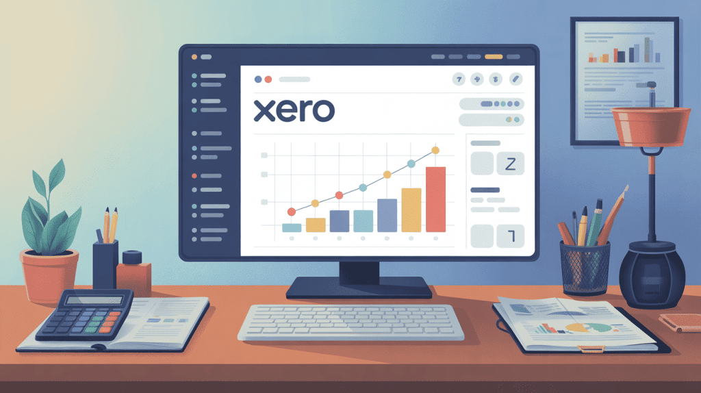 Tableau de bord xero logiciel comptabilité moderne