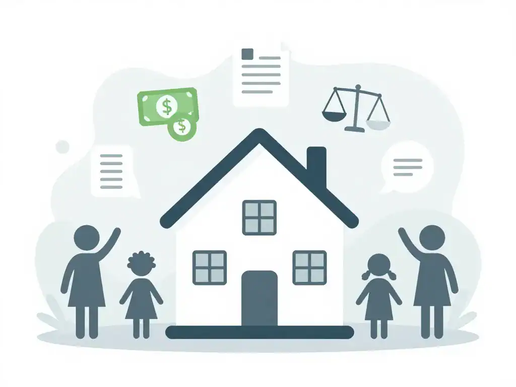 famille d'accueil salaire illustration maison enfants argent