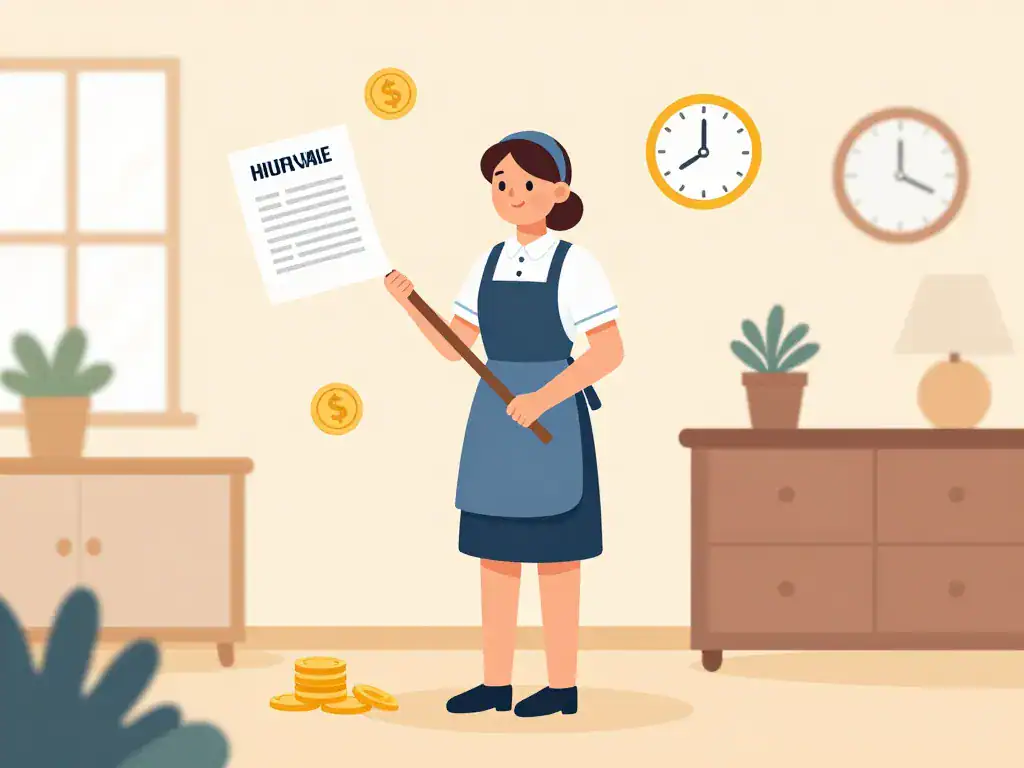 femme de ménage salaire maison fiche paie