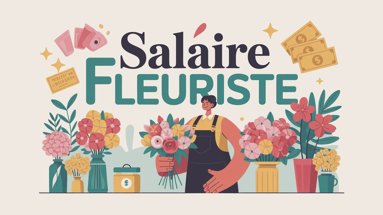 fleuriste salaire dans boutique illustration moderne