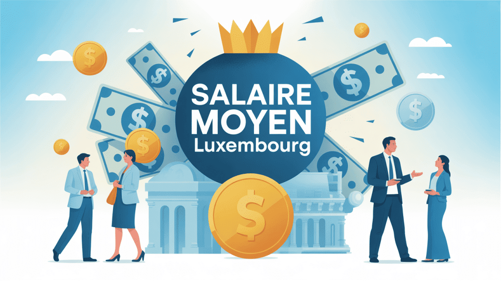 Illustration globale luxembourg salaire moyen balance qualité de vie