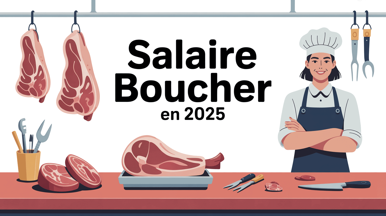 illustration salaire boucher France 2025 moderne
