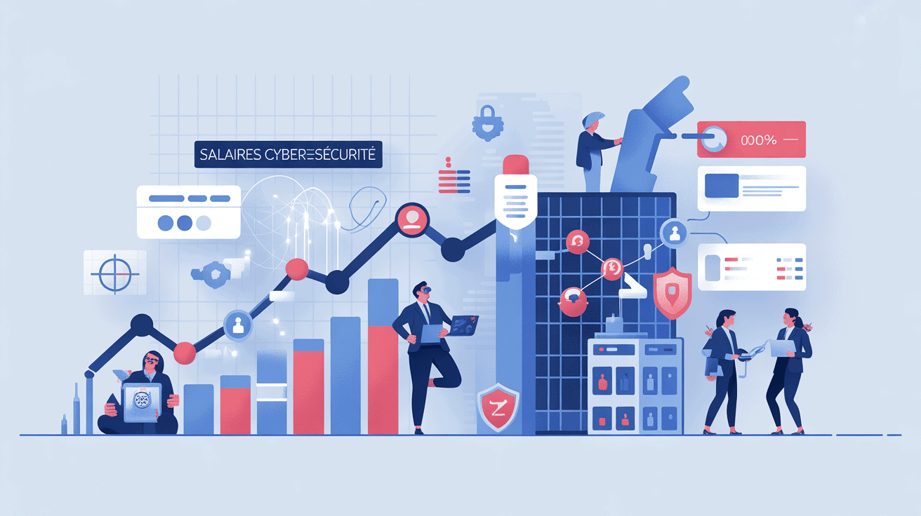 illustration moderne salaire cybersécurité en France