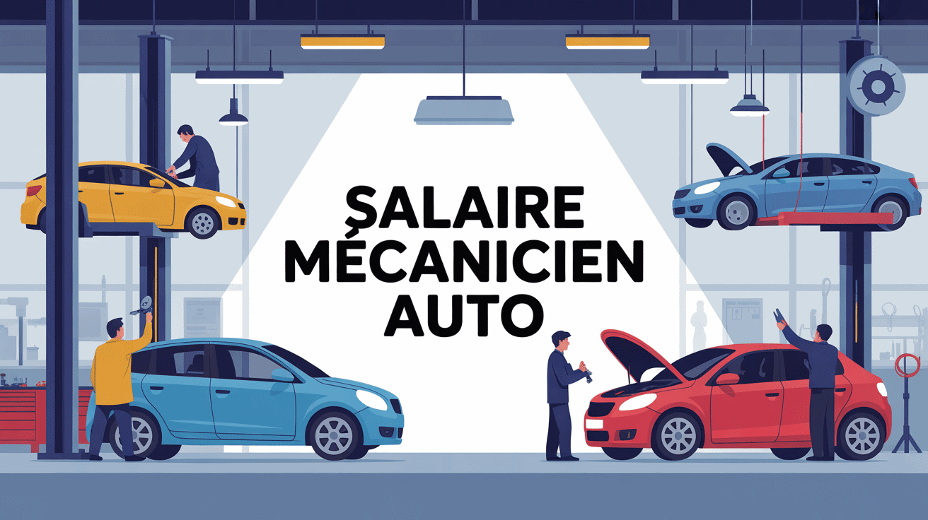 Illustration salaire mecanicien auto atelier France
