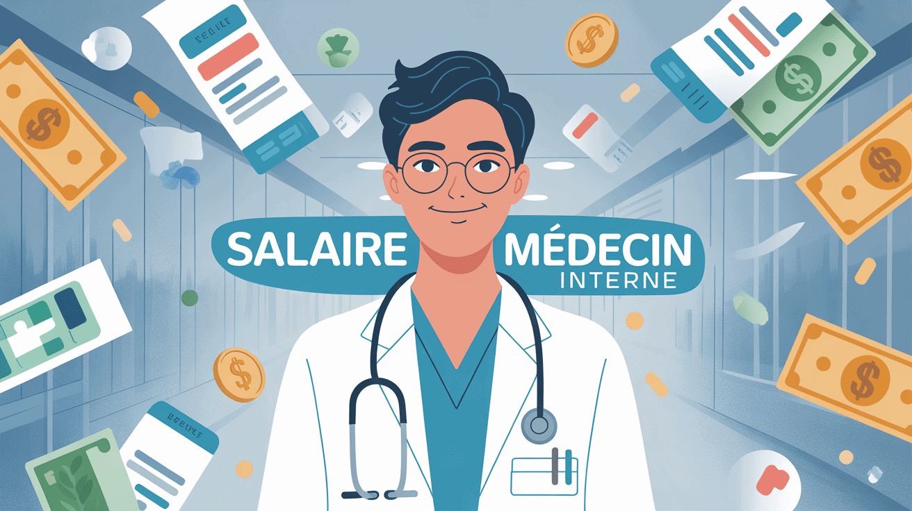 illustration salaire medecin interne avec elements financiers