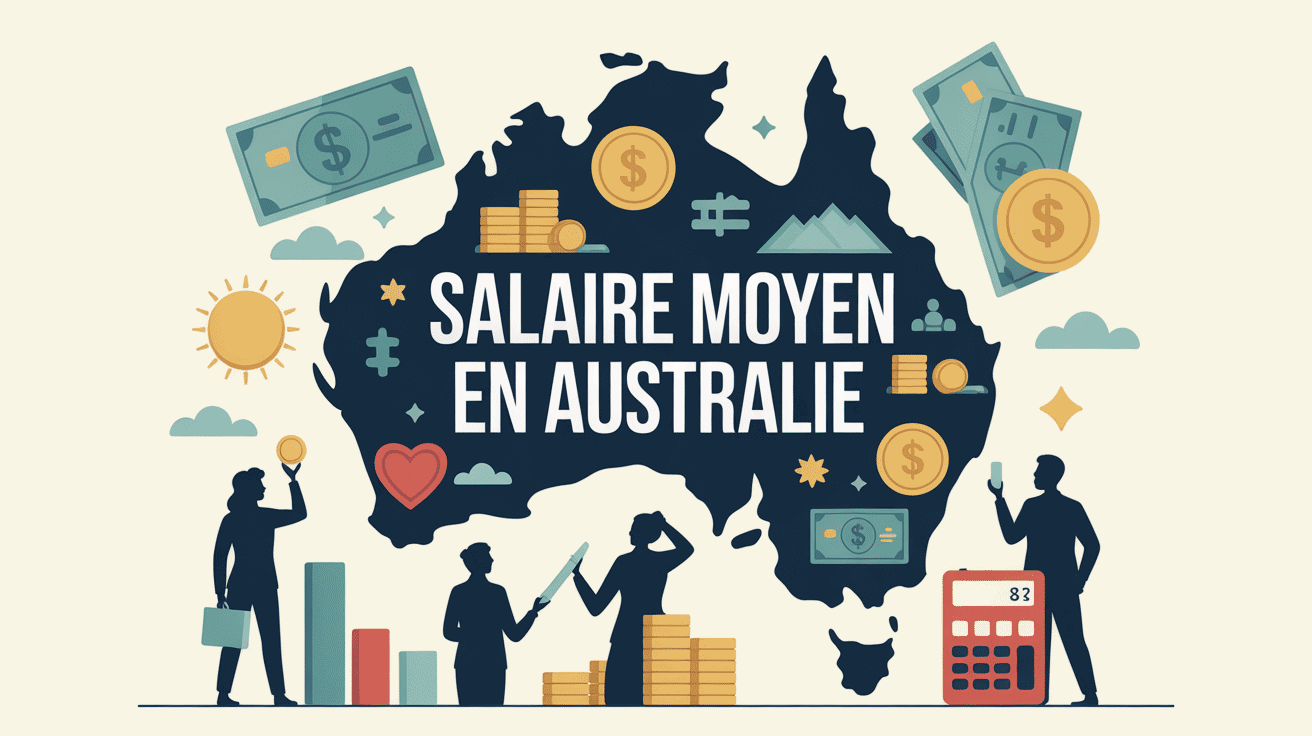 illustration salaire moyen australie, expatriés et économie