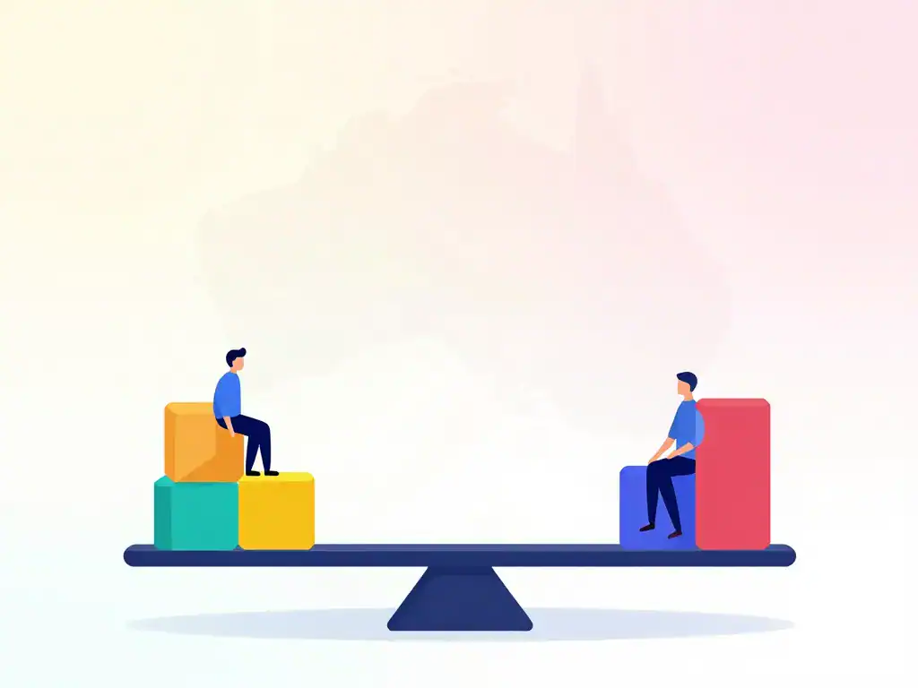 graphique salaire moyen australie, écarts salariaux