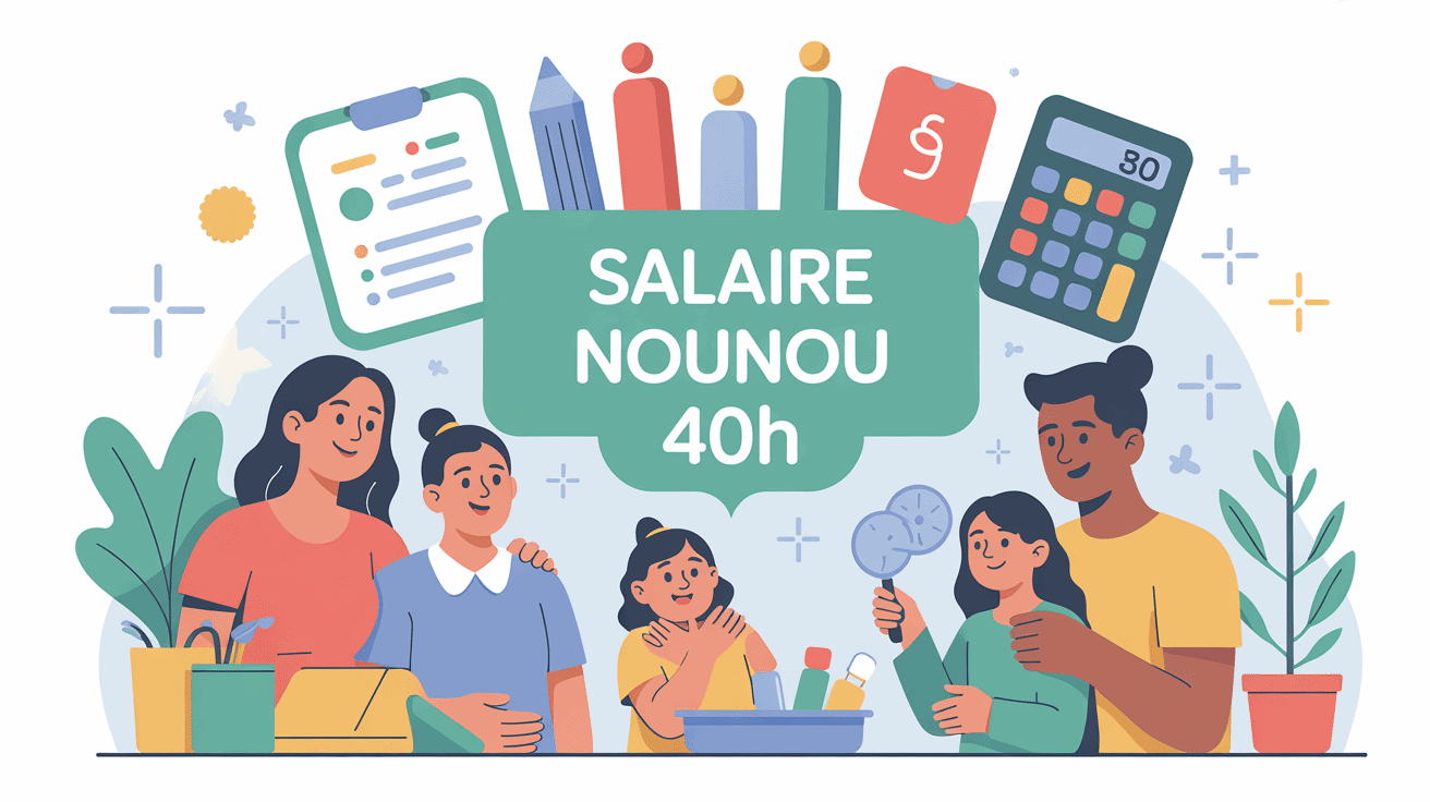 illustration du calcul salaire nounou 40h par semaine
