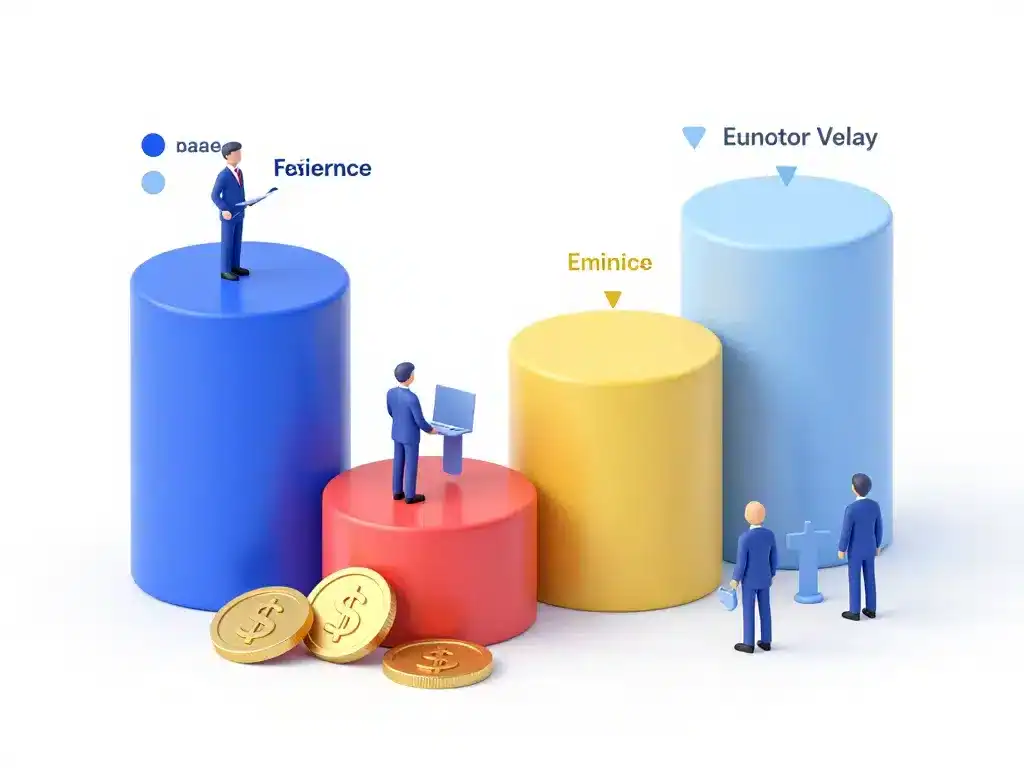 Métaphore visuelle des composants du salaire sénateur France