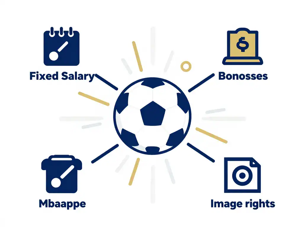 salaires mbappe diagramme sources revenus