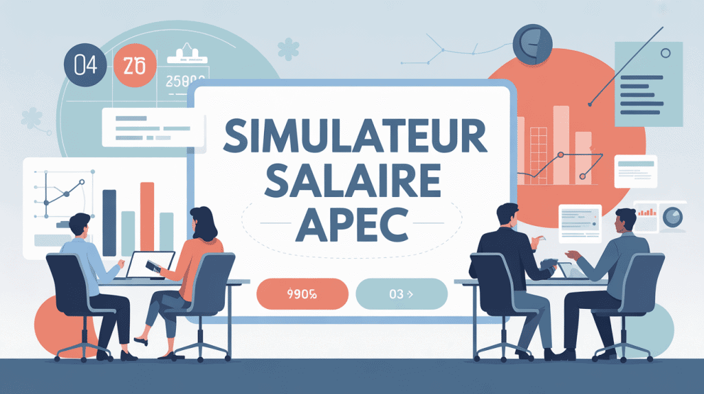 illustration simulateur salaire apec vectorielle