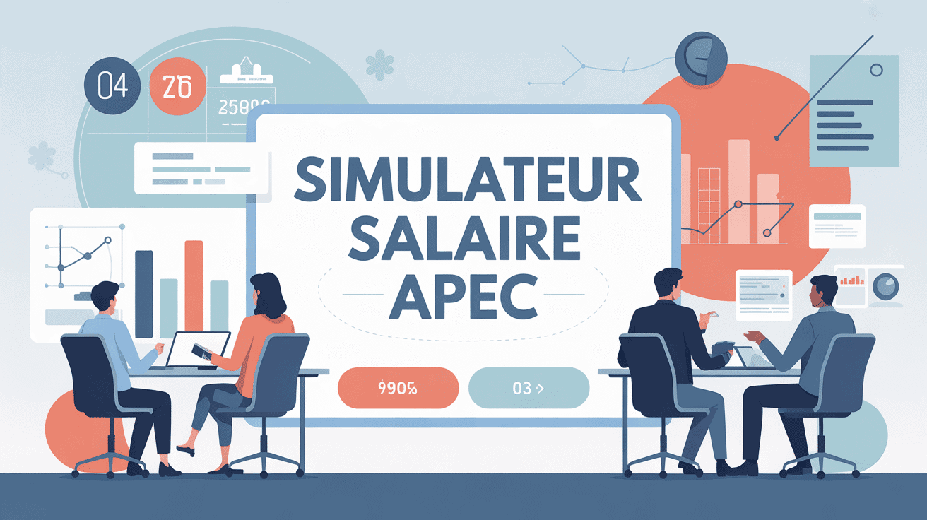 illustration simulateur salaire apec vectorielle