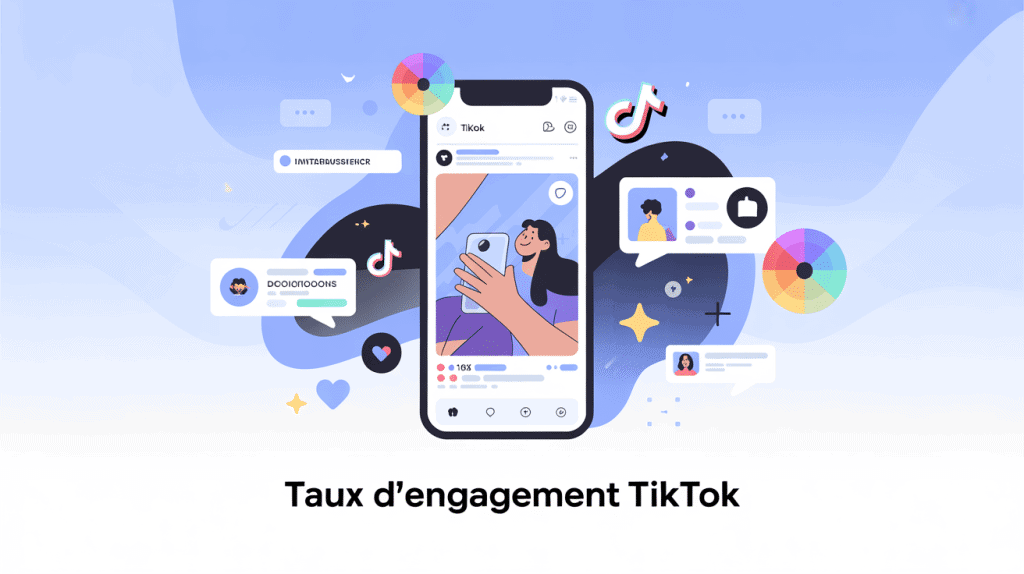 Illustration optimisation taux d'engagement TikTok