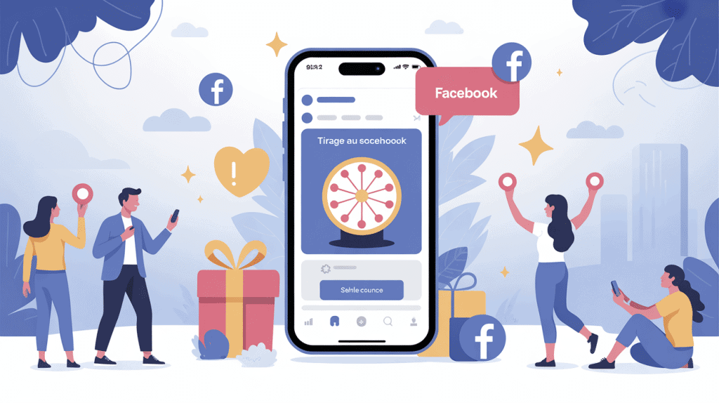 Illustration tirage au sort Facebook scène concours moderne