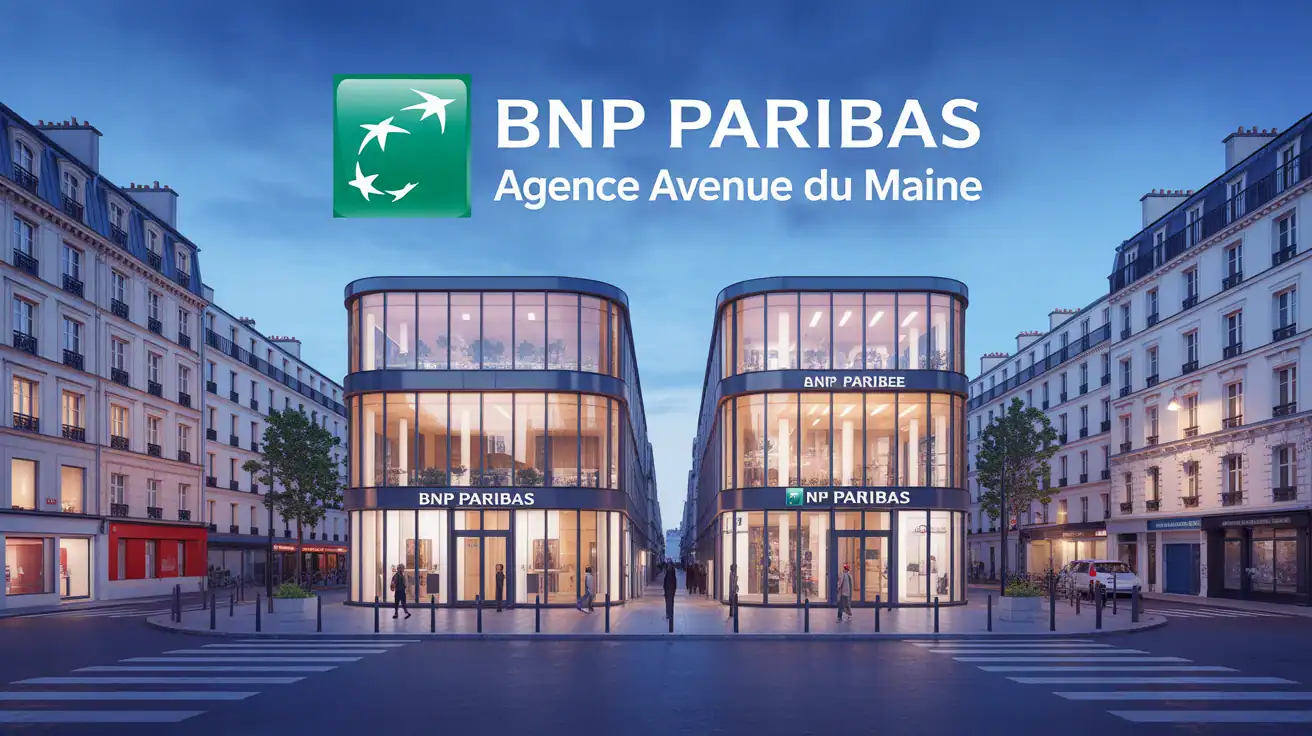 Illustration vectorielle agence BNP Paribas avenue du Maine