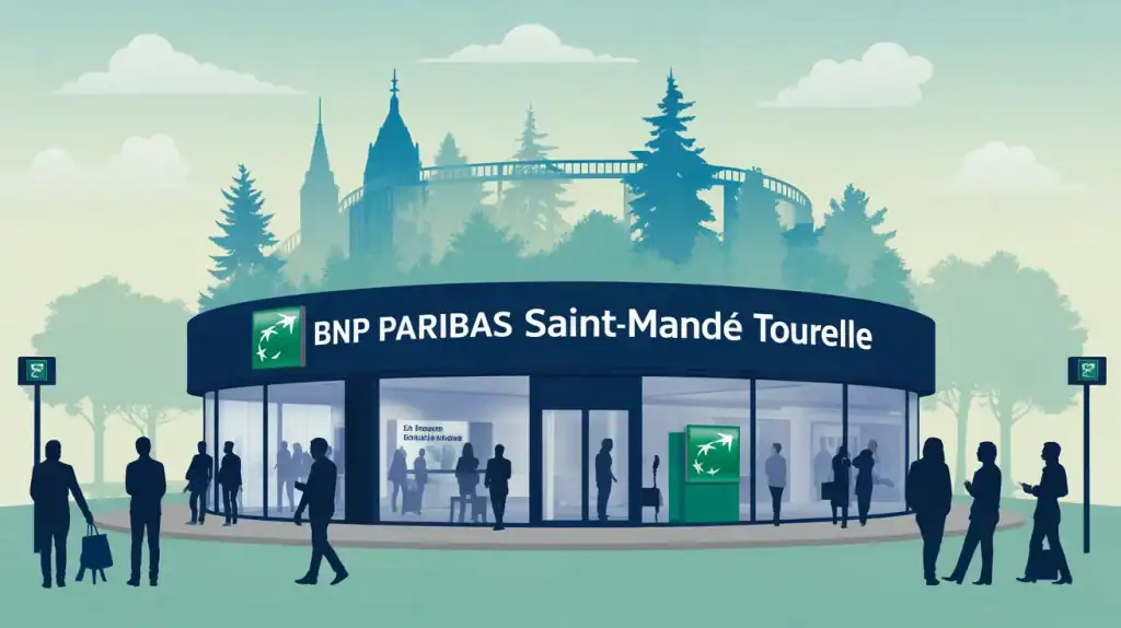 Agence BNP Paribas Saint-Mandé Tourelle illustration moderne