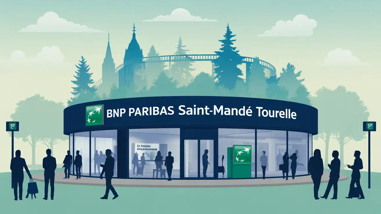 Agence BNP Paribas Saint-Mandé Tourelle illustration moderne