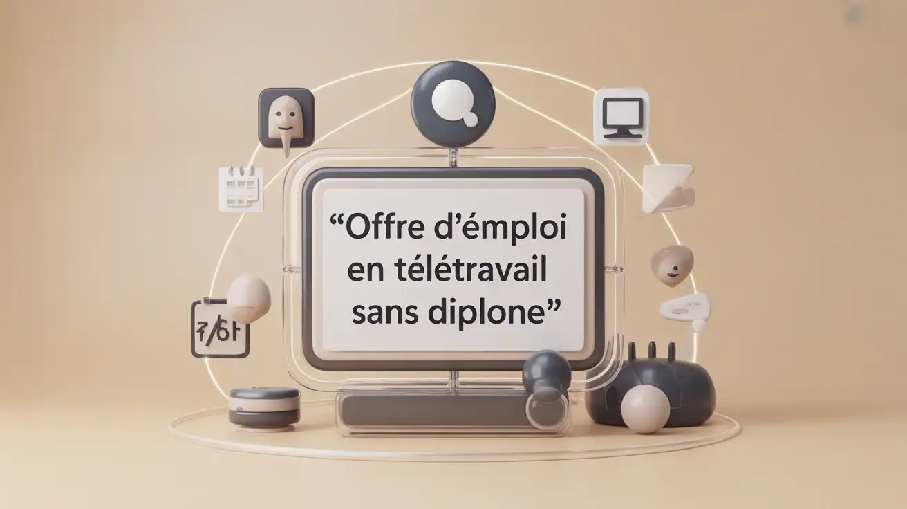 Offre d'emploi en télétravail sans diplôme et métiers accessibles à distance
