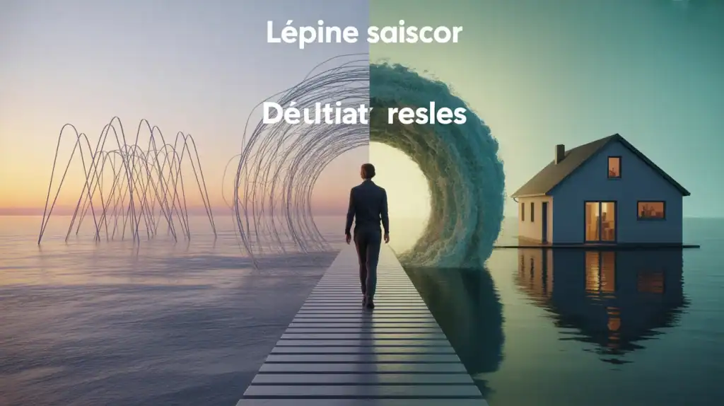 Illustration de sas de décompression entre stress au travail et vie privée apaisée