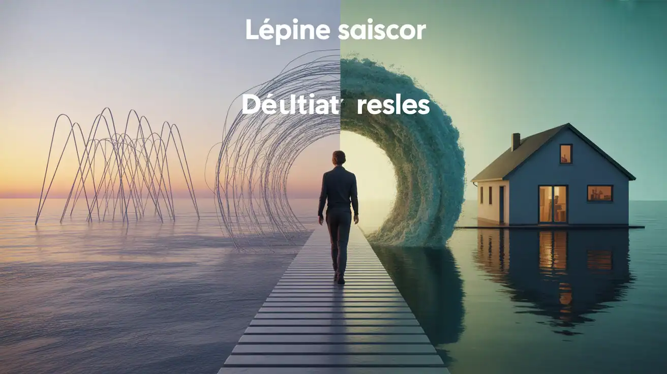 Illustration de sas de décompression entre stress au travail et vie privée apaisée