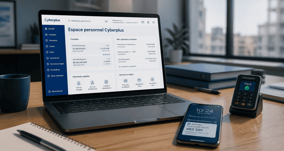 banque populaire cyberplus sur ordinateur et smartphone
