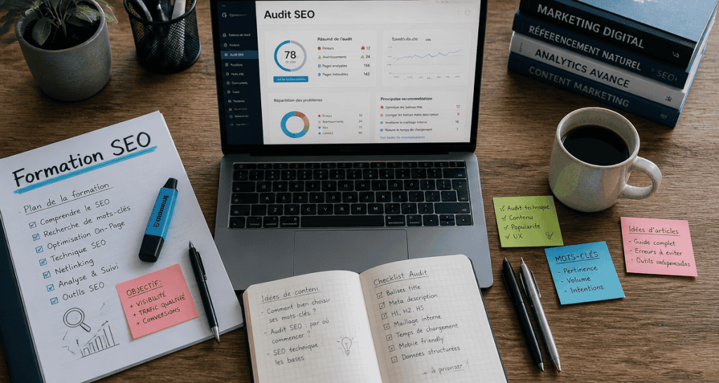 bureau formation seo audit carnet