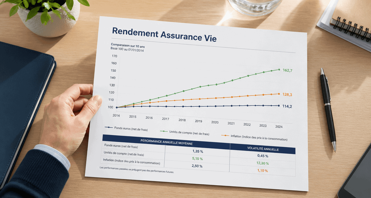 combien rapporte une assurance vie graphique fonds euros unités de compte