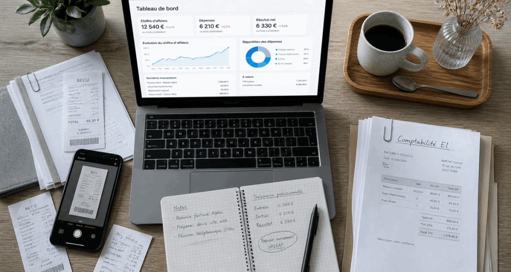 logiciel comptabilité entreprise individuelle tableau bord
