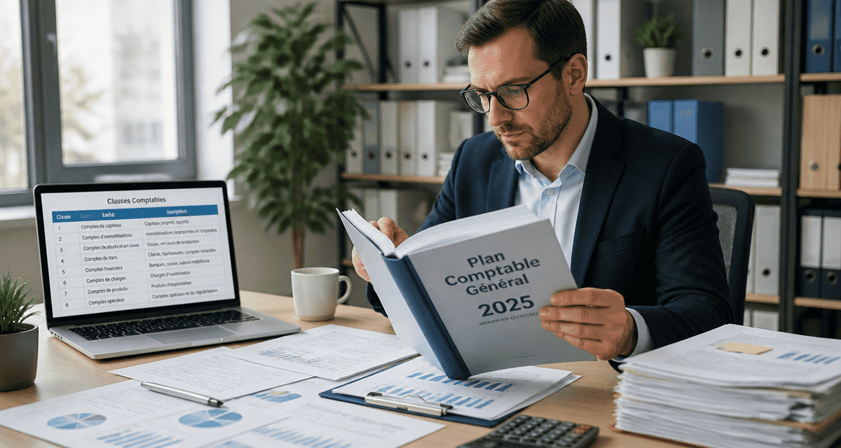 plan comptable général 2025 sur bureau de comptable