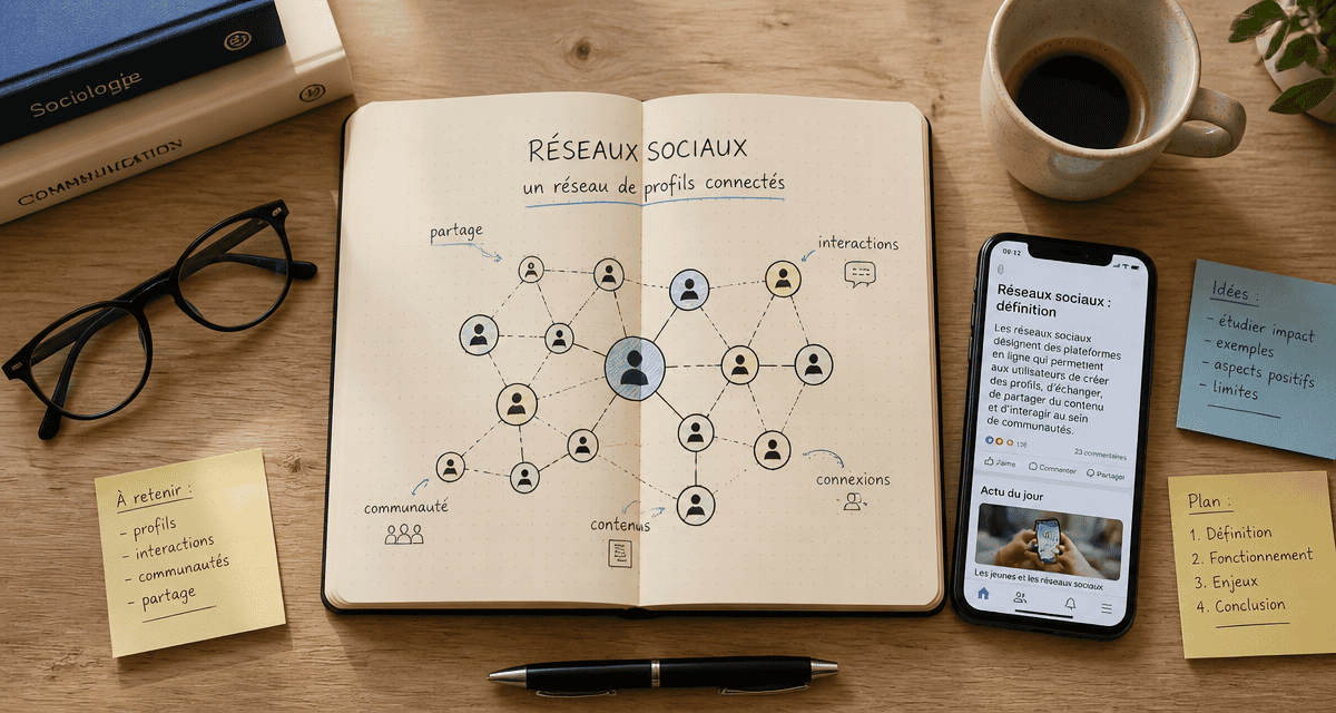 réseaux sociaux définition carnet schéma