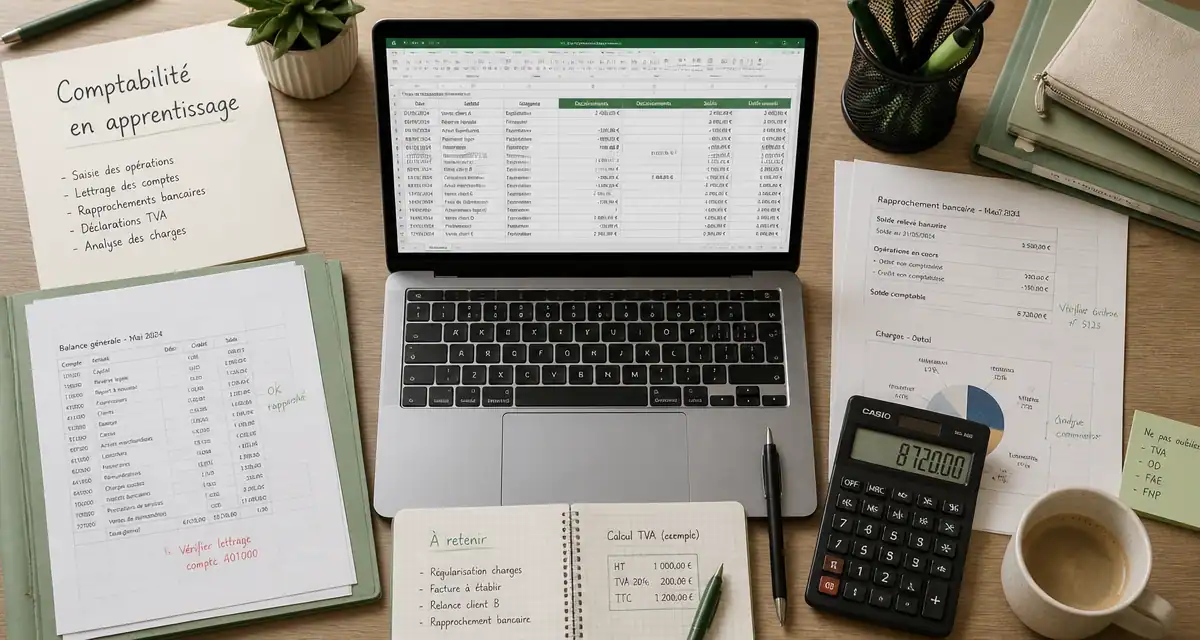 comptabilité apprentissage bureau ordinateur dossiers