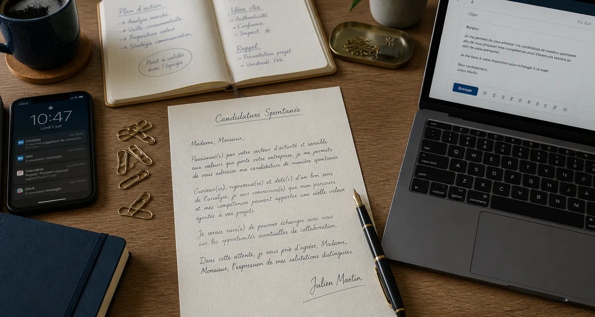 exemple lettre de motivation pour candidature spontanée sur bureau