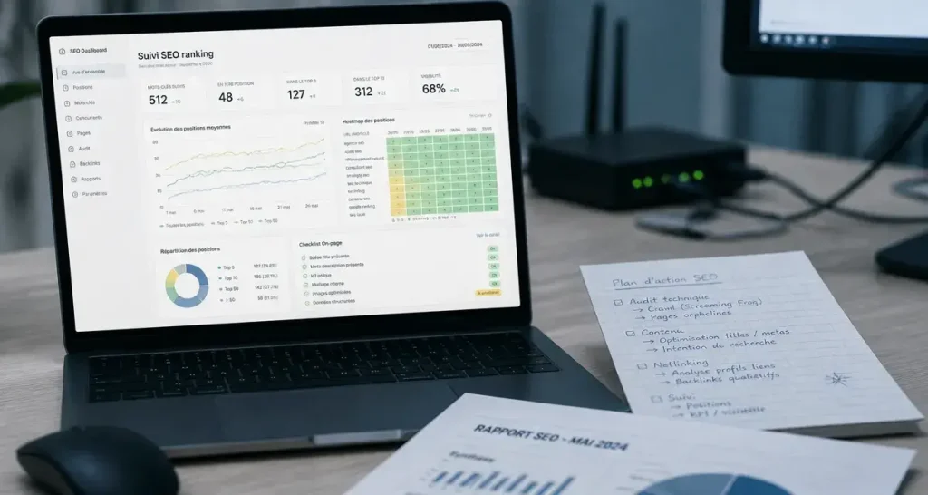 site seo ranking : tableau de bord suivi SEO et audit on-page automatisé