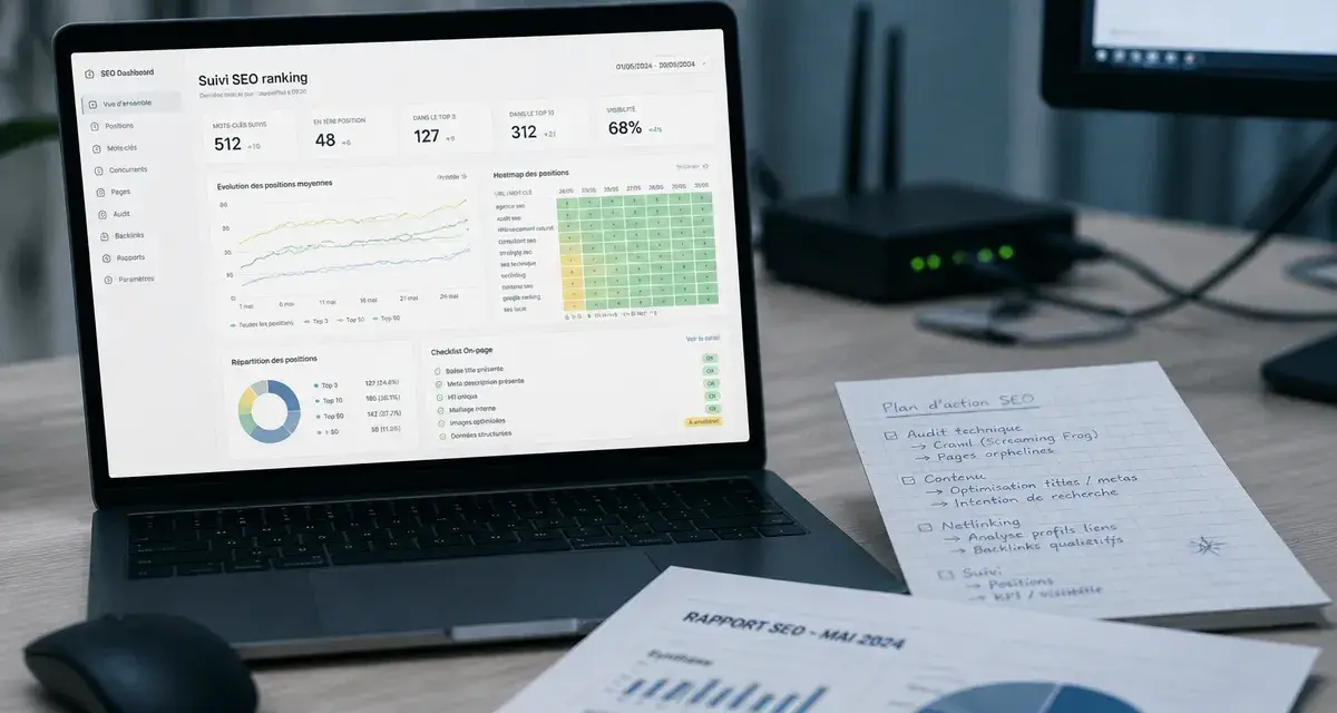 site seo ranking : tableau de bord suivi SEO et audit on-page automatisé