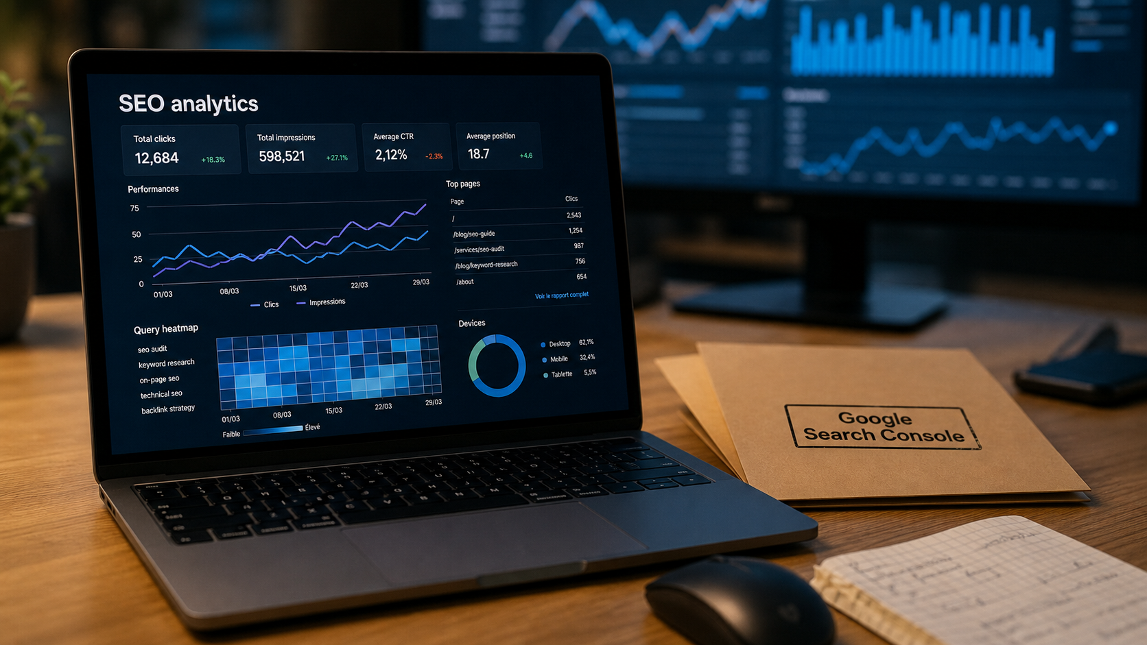 tool webmaster SEO analytics avec Google Search Console